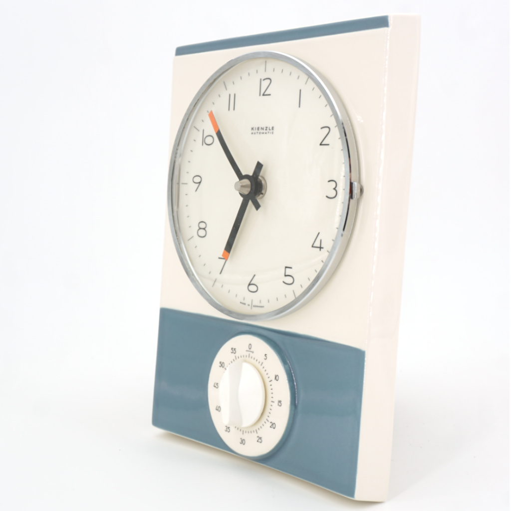 Horloge Murale Crème et Bleu Avec Minuteur Kienzle – Image 2