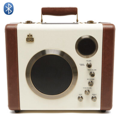Enceinte Bluetooth Ampli Guitare Basse GPO Manga Ivoire Beige Crème Marron