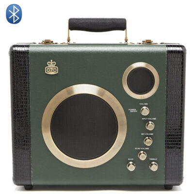 Enceinte Bluetooth Haut Parleur Sans Fil Ampli Guitare Basse GPO Manga Noir Croco Et Vert Foncé
