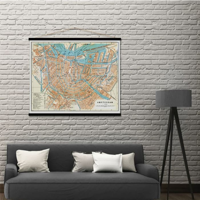 Carte Murale Scolaire En Tissu « Amsterdam » – Image 2