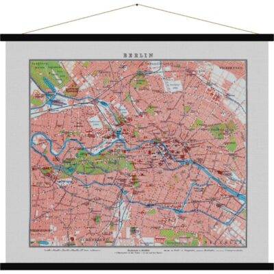 carte murale sur toile vintage comme a l'ecole berlin