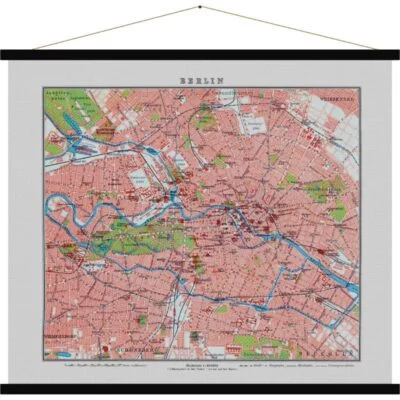 carte murale sur toile vintage comme a l'ecole berlin