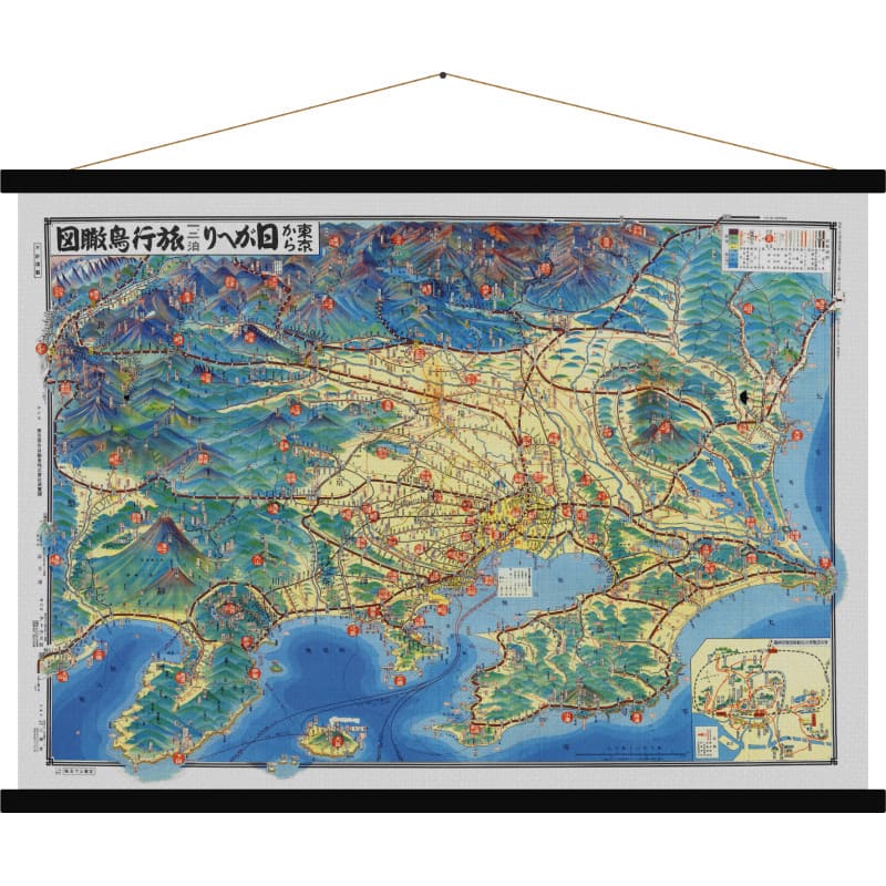 Carte Murale Scolaire En Tissu Tokyo