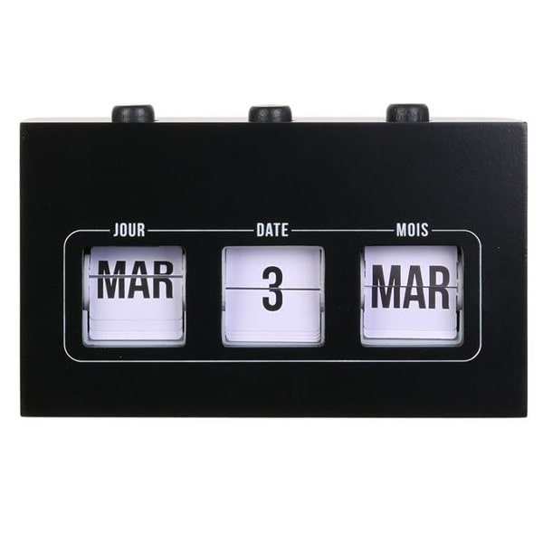calendrier affichage vintage noir et blanc