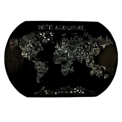 carte retro a colorier a la craie vintage