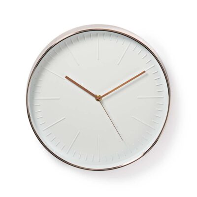 Horloge blanche et or rose