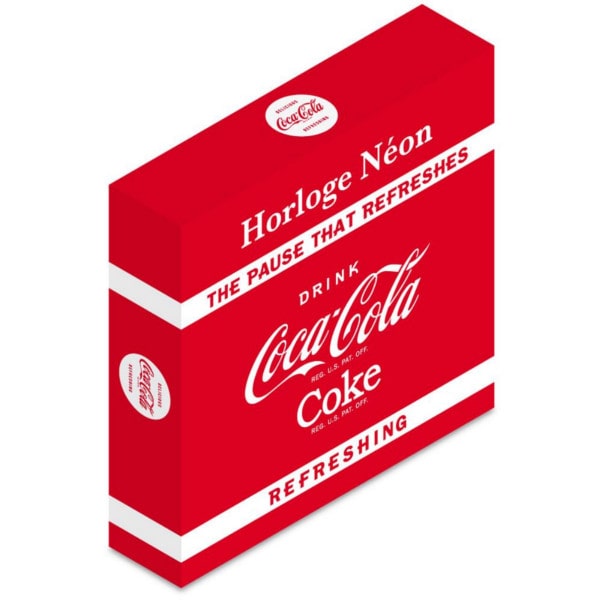 horloge coca-cola murale neon look vintage