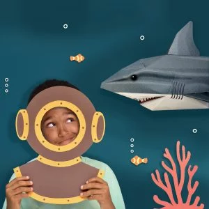 crée ton incroyable requin en papier DIY