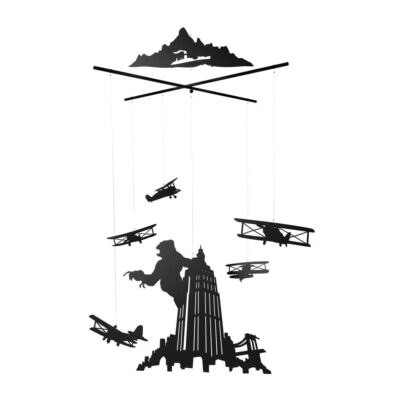 grand mobile film king kong, singe, suspendu