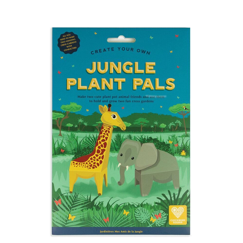 pot de fleurs, enfants, cresson, elephant, girafe, amusant