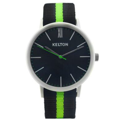 montre kelton idyllic noire et verte