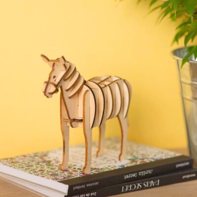 Puzzle 3D Cheval en Bois Facile