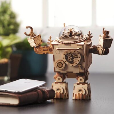 Boite a Musique Robot en bois
