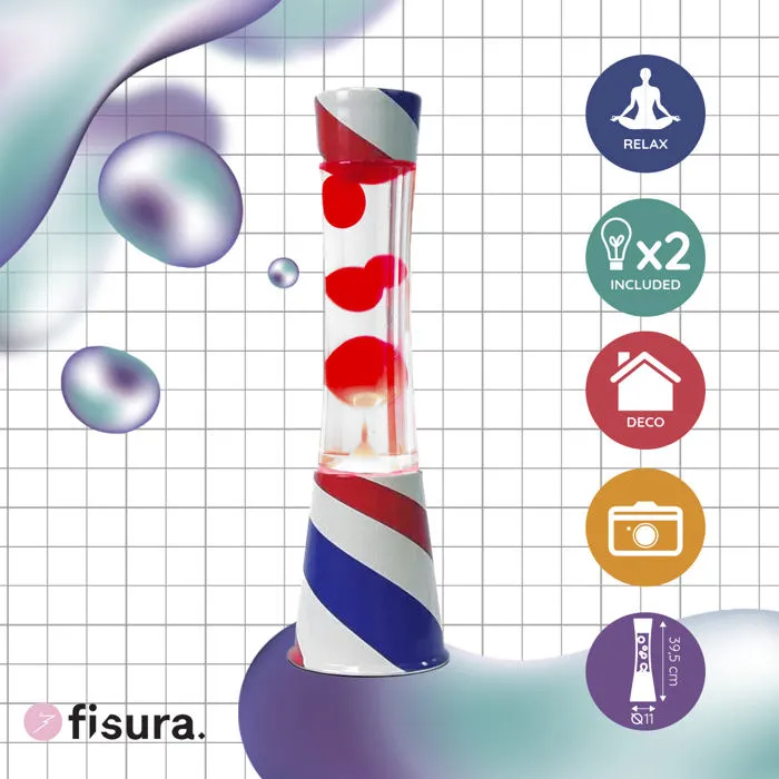 FISURA - Lampe à Lave Bleu, Blanc, Rouge – Image 3