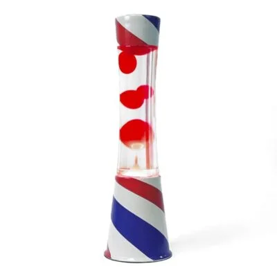 lampe a lave bleu blanc rouge