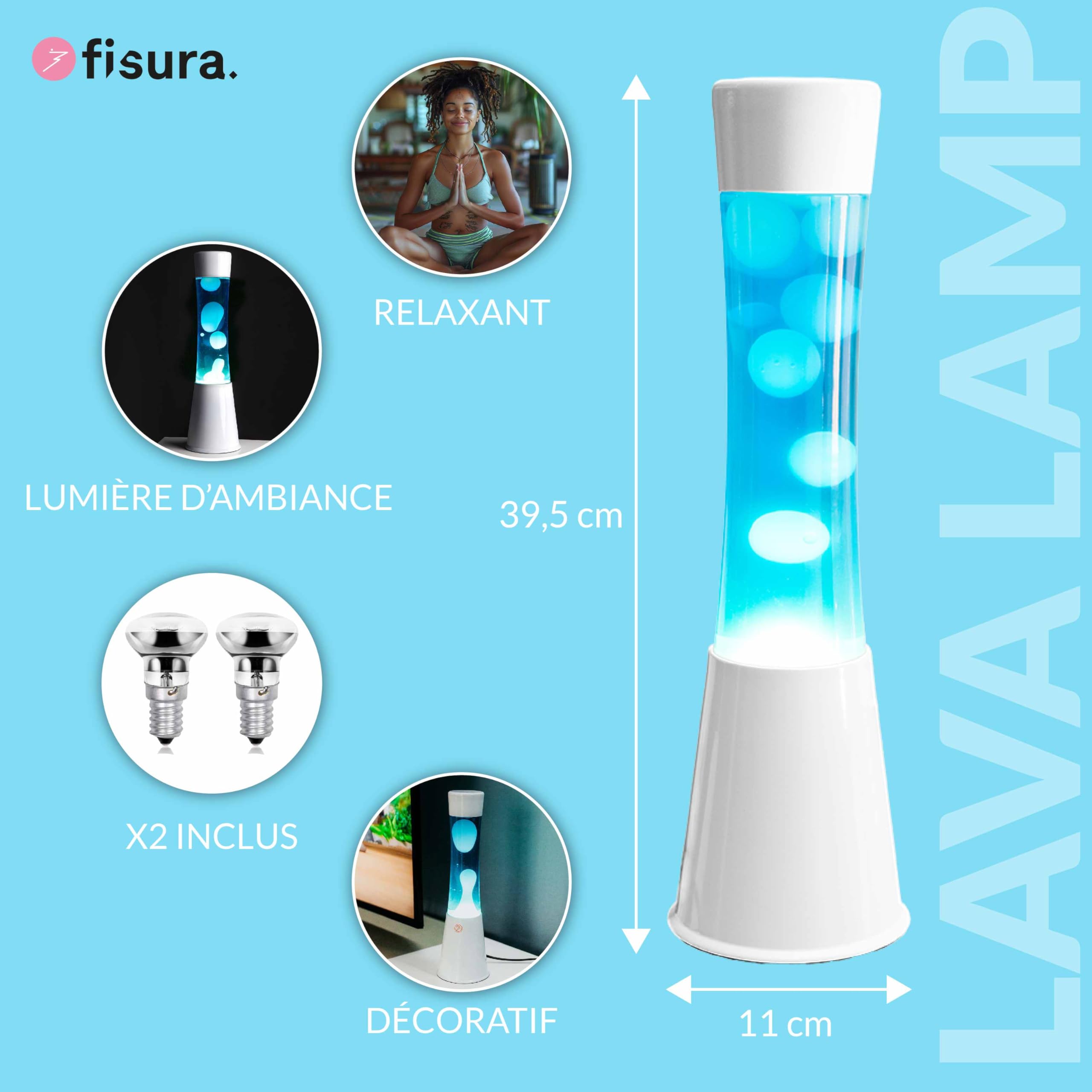 FISURA - Lampe à Lave Blanche et Bleue – Image 8