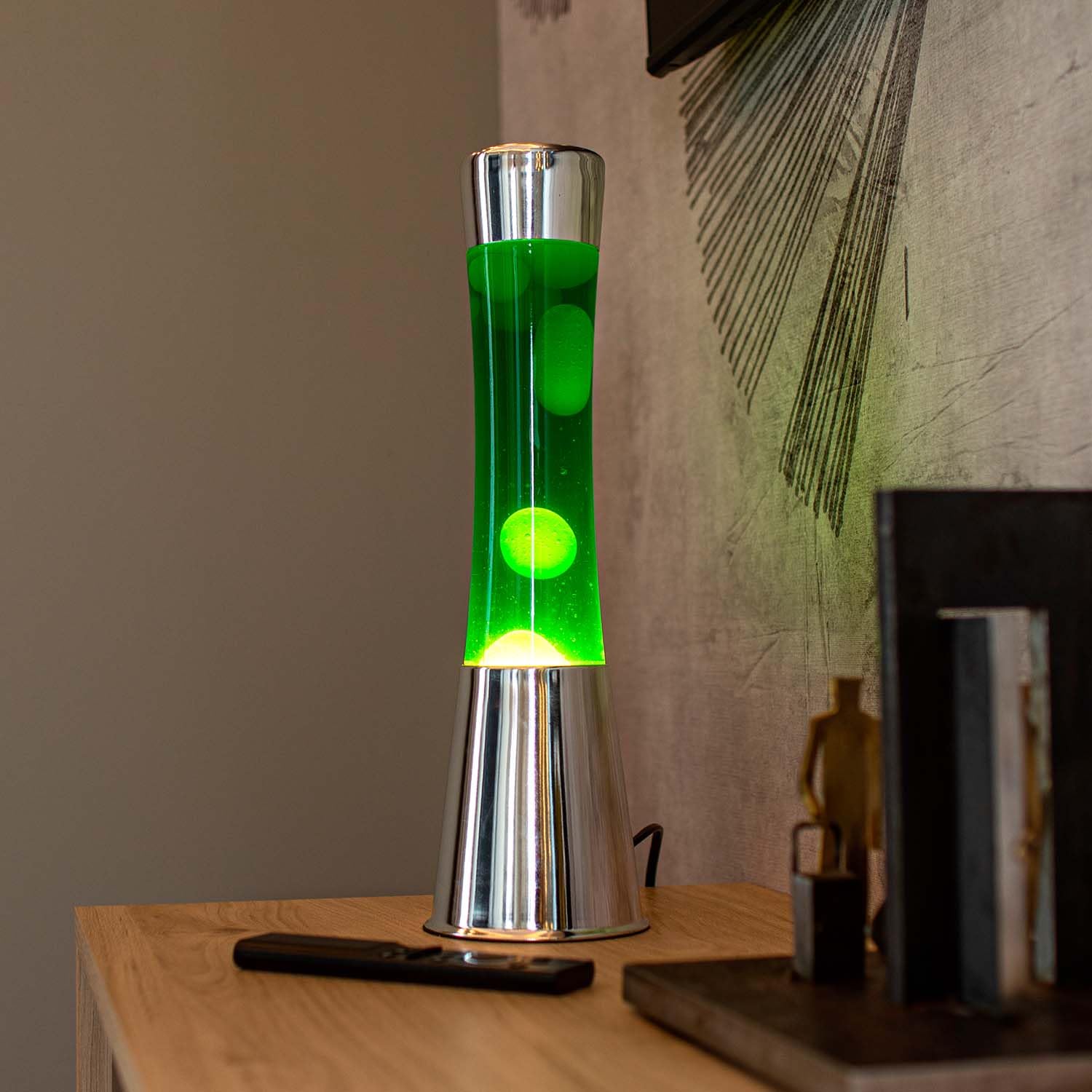 FISURA - Lampe à Lave Métal Jaune et Verte – Image 5