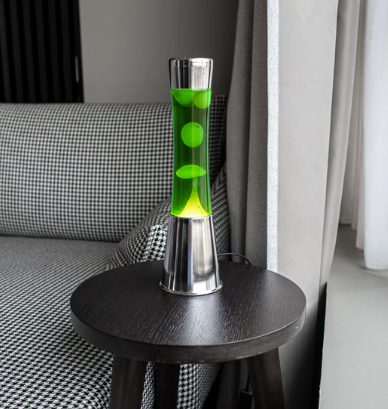 FISURA - Lampe à Lave Métal Jaune et Verte – Image 6