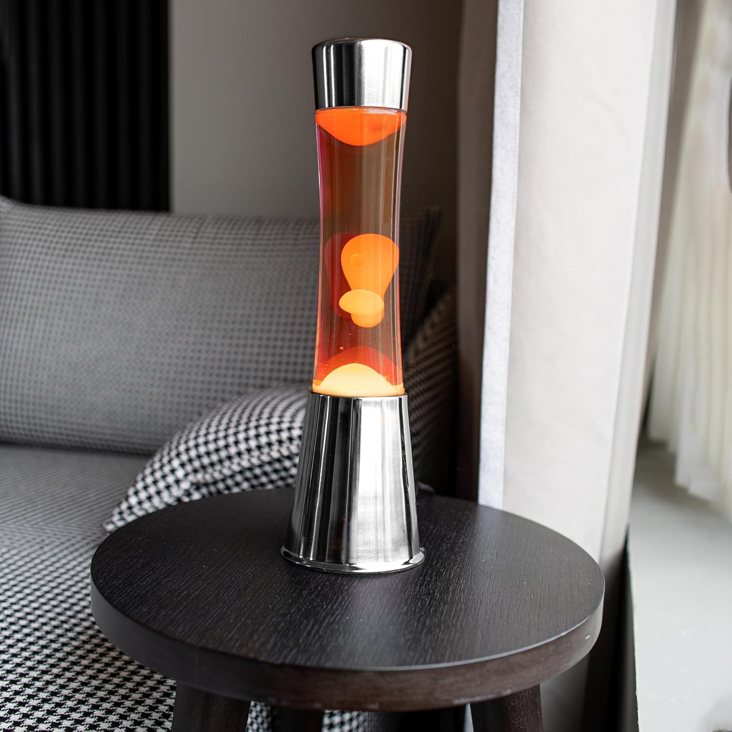 FISURA - Lampe à Lave Métal et Orange – Image 5