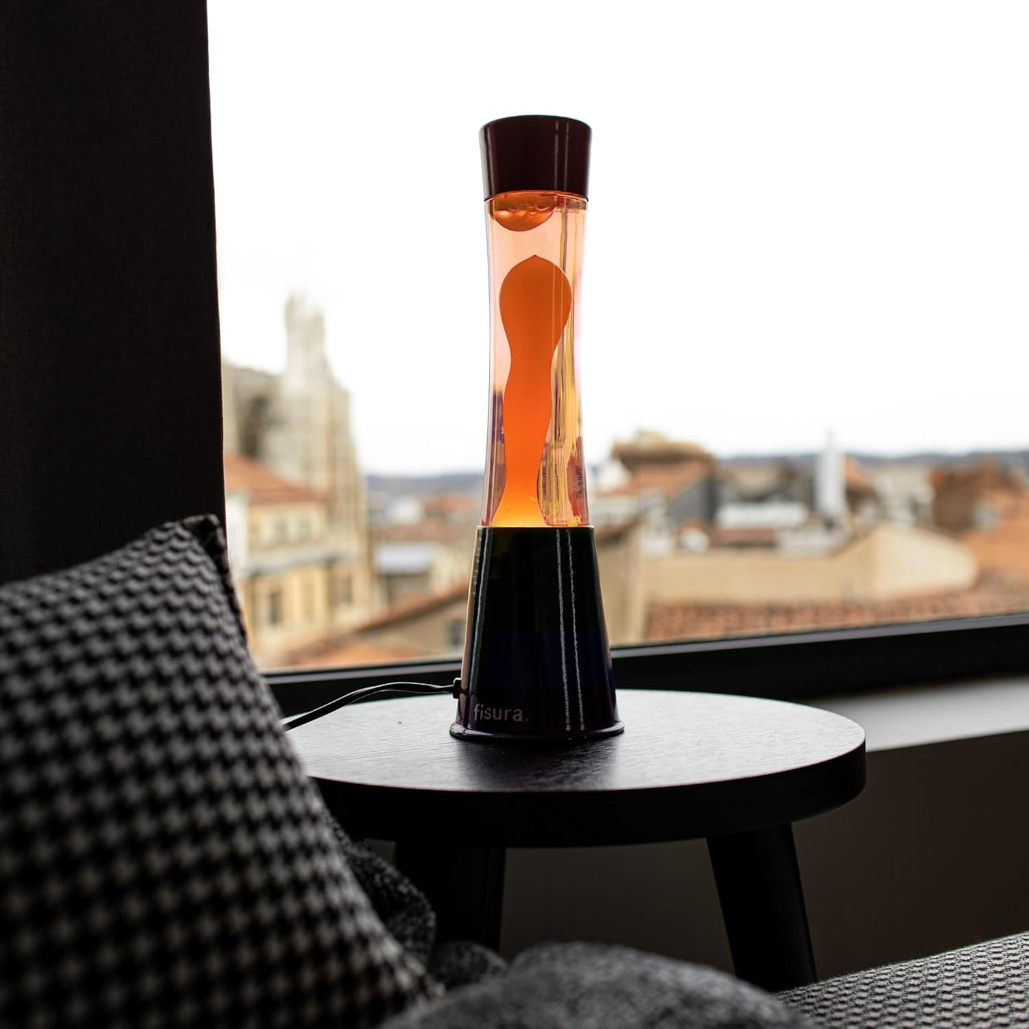 FISURA - Lampe à Lave Métal et Orange – Image 4