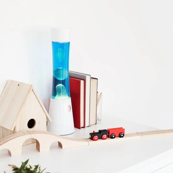 Lampe à Lave Blanche et Bleue