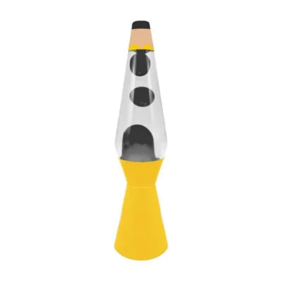 Lampe à Lave Crayon Jaune et Noire
