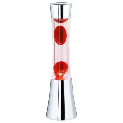 Lampe à Lave Métal et Rouge