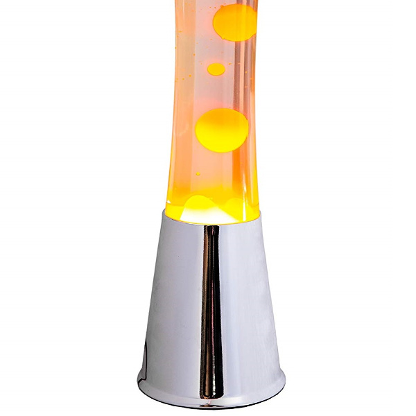 Lampe à Lave Métal et Orange