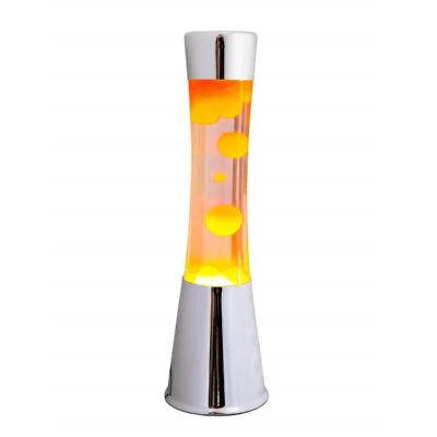 Lampe à Lave Métal et Orange