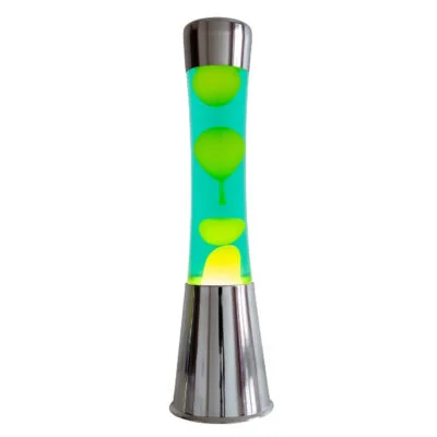 Lampe à Lave Métal Jaune et Verte