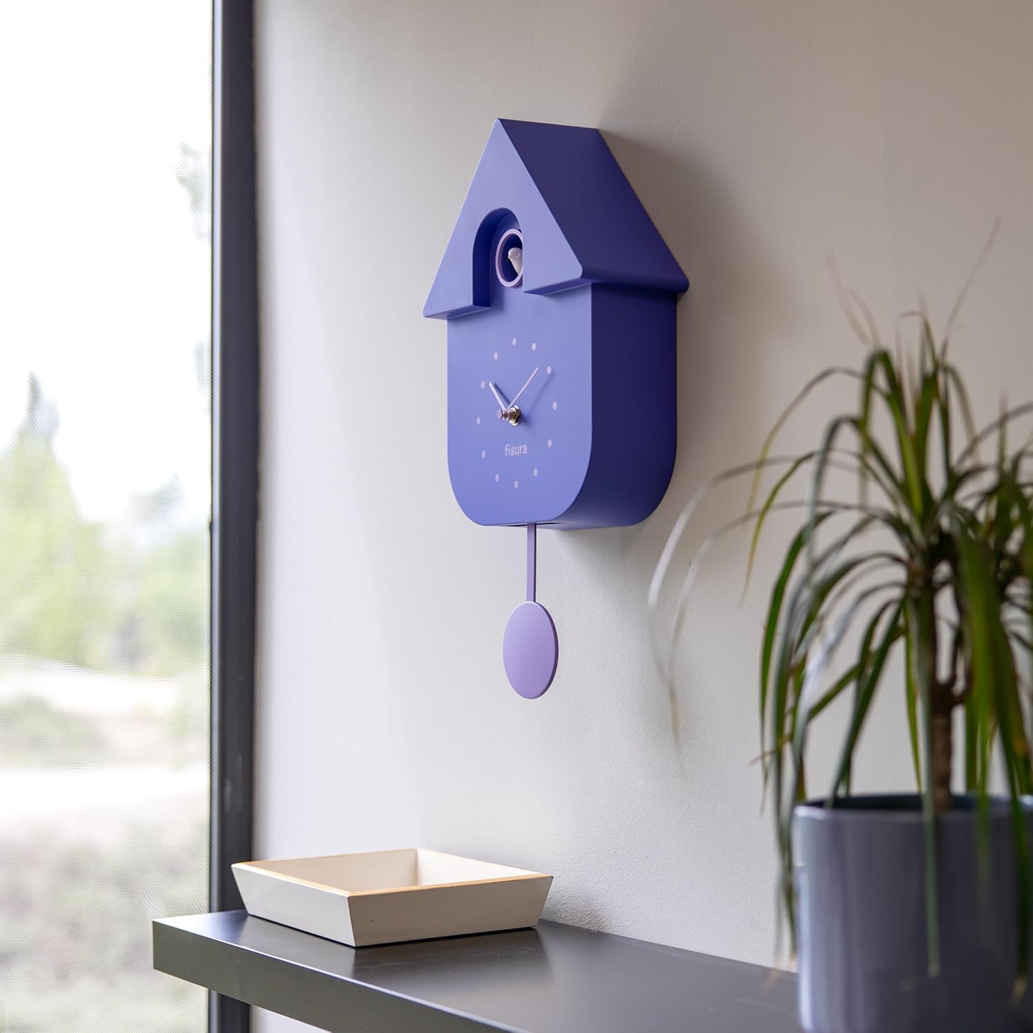 (NOUVEAUTÉ) Horloge / Pendule Clock CUCKOO Violet et Lilas (Fisura) – Image 6