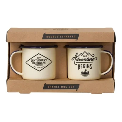 Set de 2 tasses en émail