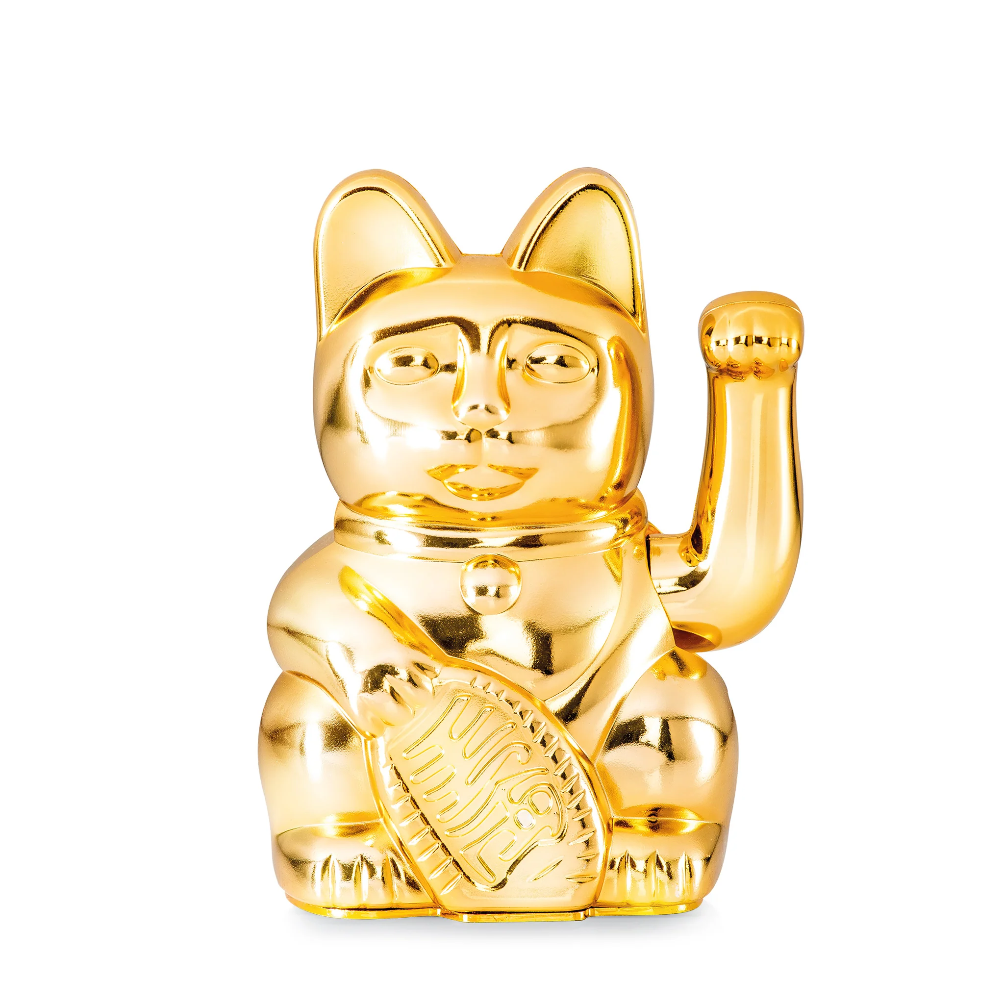 Chat Chanceux Or Brillant