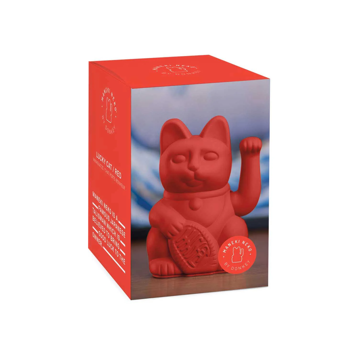 Lucky Cat Rouge - Chat Porte-Bonheur - Maneki Neko – Image 4