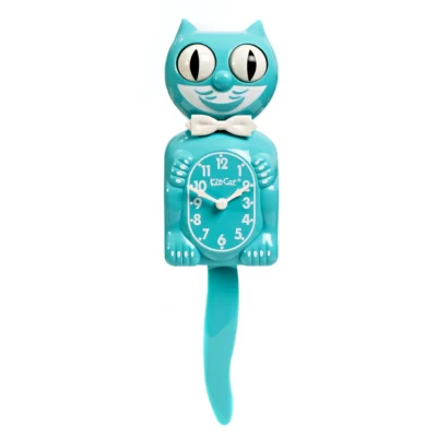 Horloge Kit-Cat Klock Bleu Turquoise Vibrant (Édition Limitée)