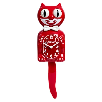 (NOUVEAUTÉ) Horloge Kit-Cat Klock Rouge Classique (Édition Limitée)