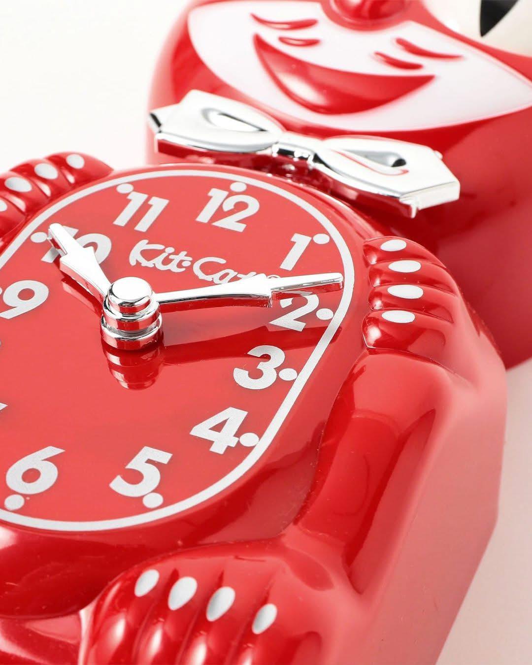 (NOUVEAUTÉ) Horloge Kit-Cat Klock Rouge Classique (Édition Limitée) – Image 5
