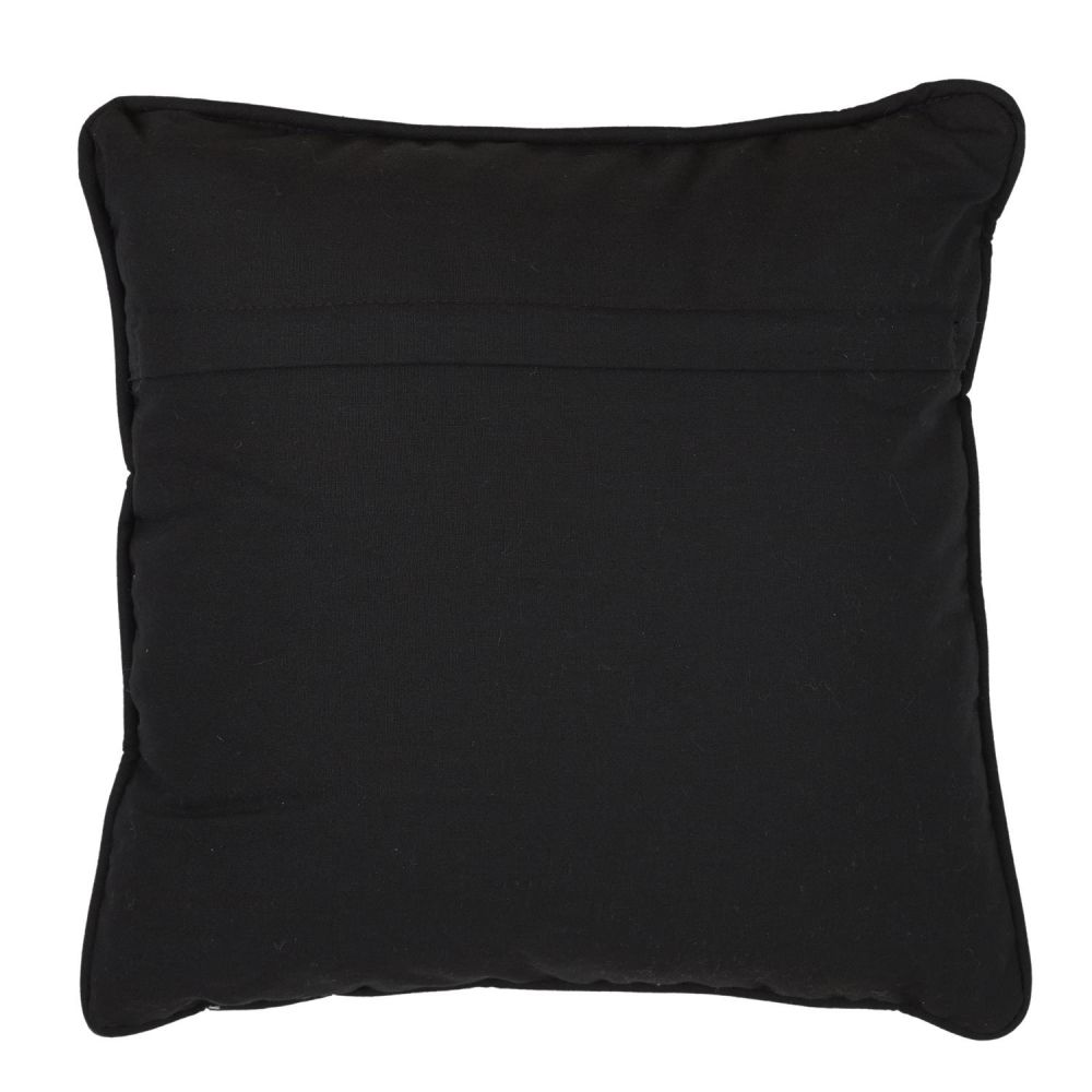 Coussin patchwork noir et blanc ( 40 x 40 ) – Image 3