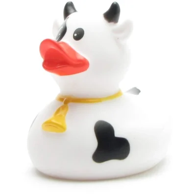 DuckShop - Canard en caoutchouc Vache noire et blanche