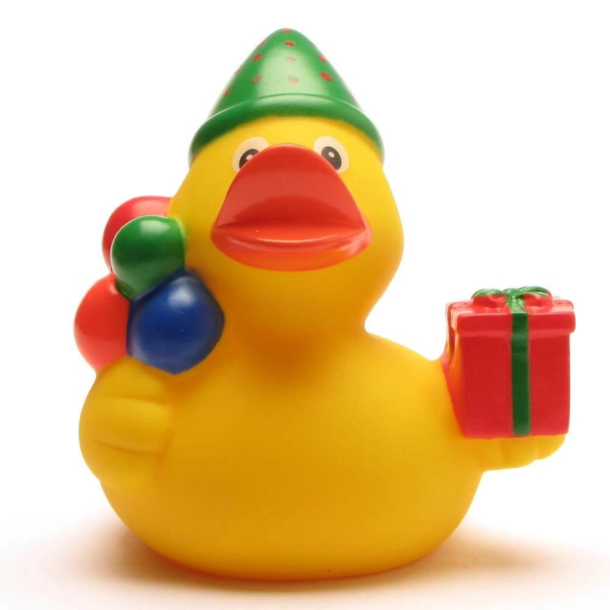 DuckShop - Canard en caoutchouc Joyeux anniversaire avec ballon et cadeau – Image 4