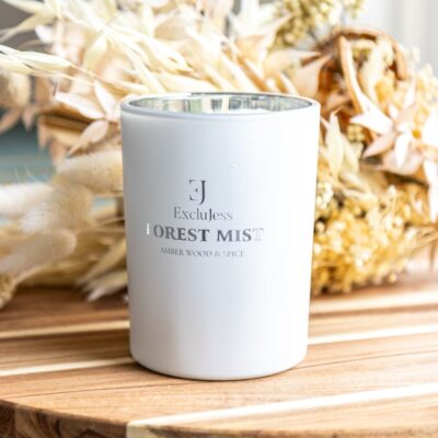 (NOUVEAUTÉ) Bougie parfumée : Ambre, Bois et Épices Forest Mist - ExcluJess (Édition Limitée)