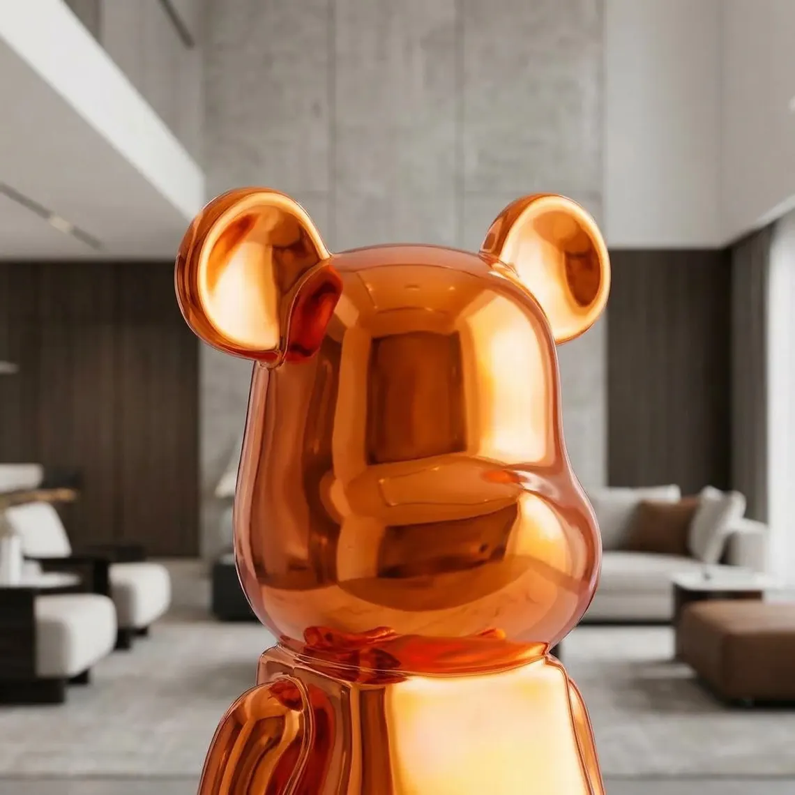(NOUVEAUTÉ) Figurines Ours en Céramique - ORANGE (22 cm) (Édition Limitée) – Image 3