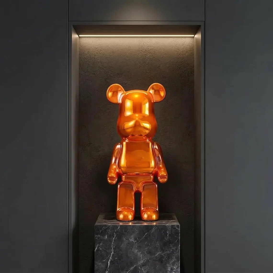 (NOUVEAUTÉ) Figurines Ours en Céramique - ORANGE (22 cm) (Édition Limitée) – Image 5
