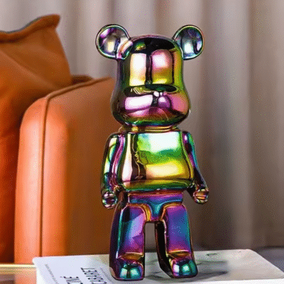 (NOUVEAUTÉ) Figurines Ours en Céramique - Multicolore (27 cm) (Édition Limitée)