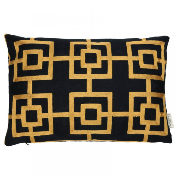 Coussin Rectangulaire Géométrique Gold ( 40 x 60 )