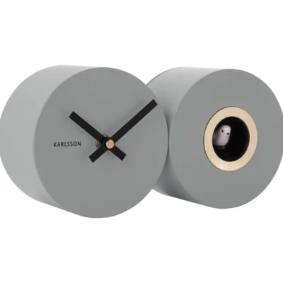 (NOUVEAUTÉ) Horloge Murale Duo Cuckoo Gris (KARLSSON)