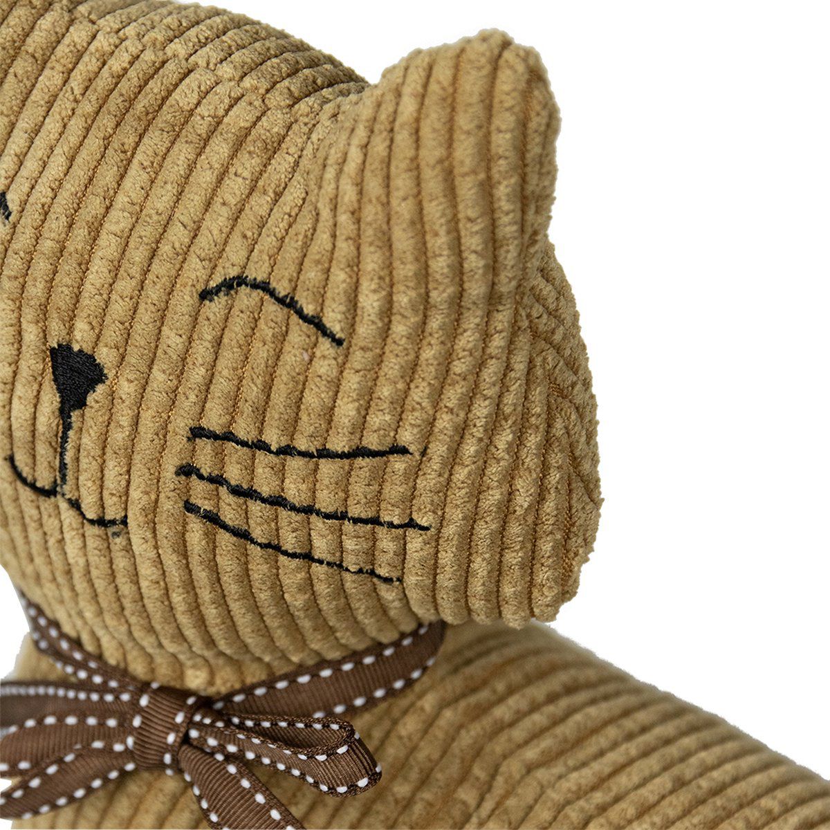 Butoir de Porte Chat en Velours Marron – Image 3