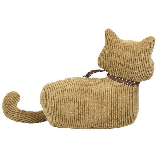 Butoir de Porte Chat en Velours Marron – Image 4
