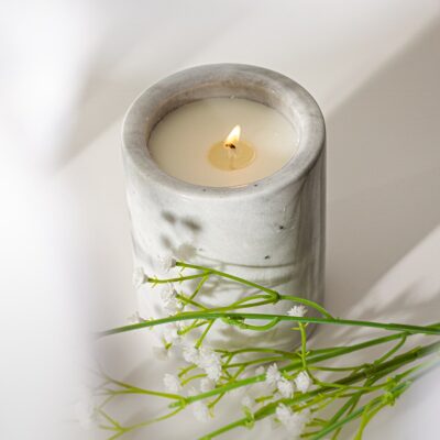 (NOUVEAUTÉ) Bougie parfumée de luxe en marbre blanc - ExcluJess (Édition Limitée)