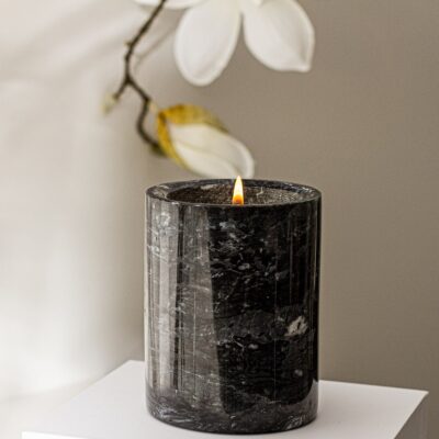 (NOUVEAUTÉ) Bougie parfumée de luxe en marbre Noir - ExcluJess (Édition Limitée)
